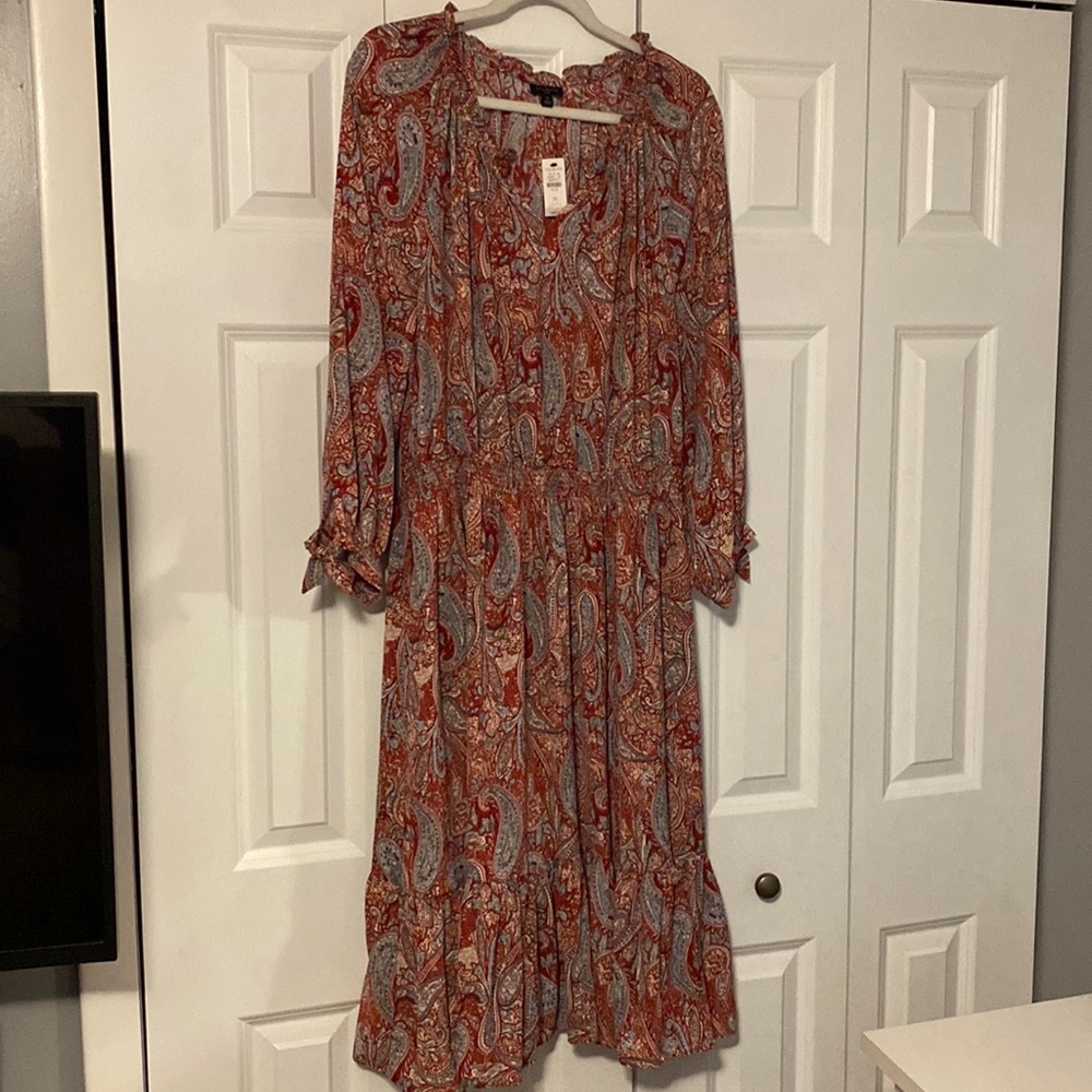 Talbots Paisley Dress 1X